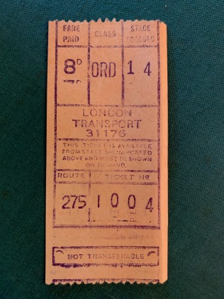 From which this old bus ticket fell out